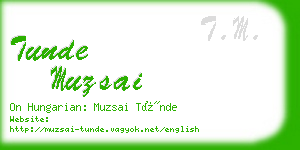 tunde muzsai business card